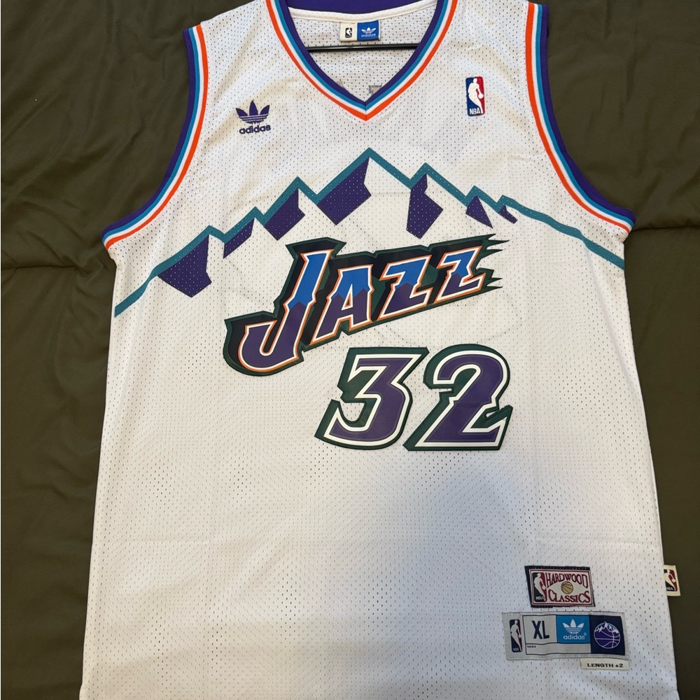 Adidas Hardwood Classics Karl Malone Utah Jazz Basketball Jersey